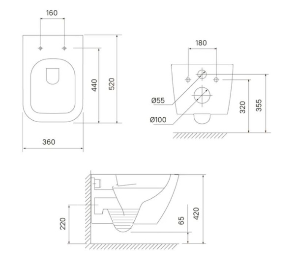 Унитаз подвесной IDDIS Torr TORRDSEi25