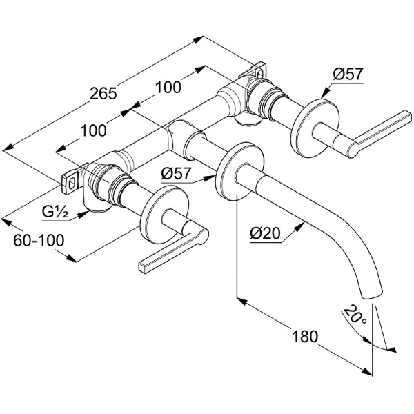 Смеситель для раковины Kludi Nova Fonte 201443915