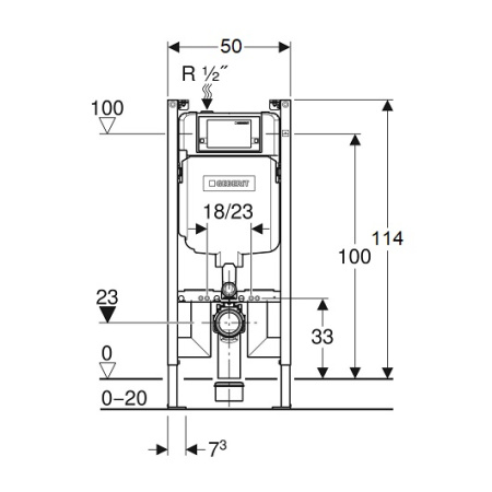 Инсталляция для подвесного унитаза Geberit Duofix Alpha 458.175.00.1