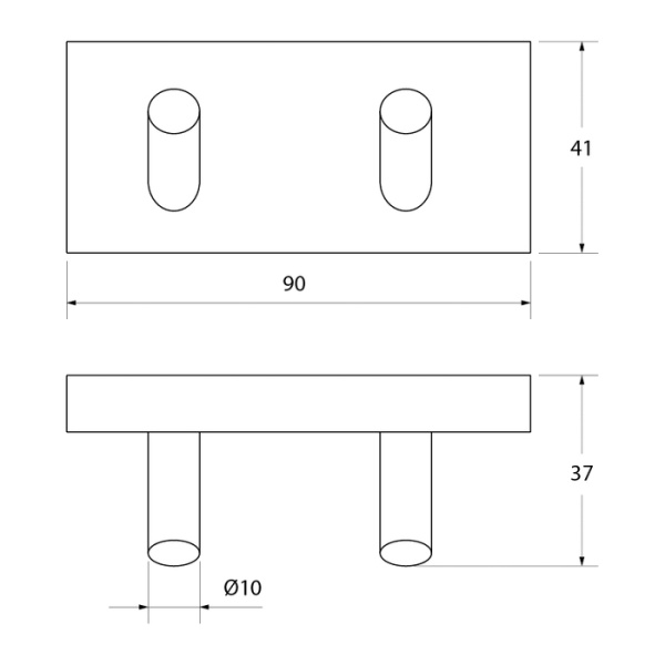Крючок двойной IDDIS Edifice латунь (EDISB20i41)