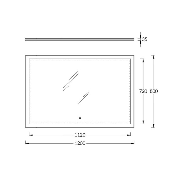 Зеркало (120х80) Kerama Marazzi Mi.P.120
