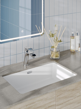 Раковина встраиваемая снизу (60х40) Agger ASB01600 белый глянец