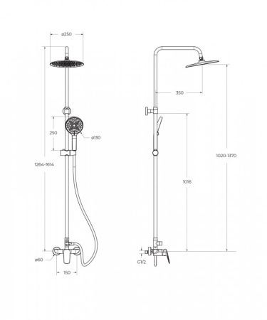 Душевая система BelBagno MARINO-DOCM-CRM