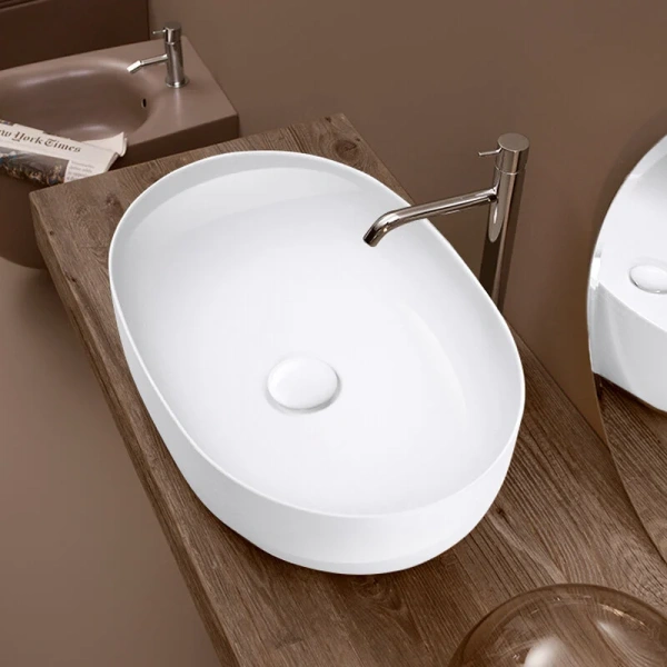 Раковина накладная (60х40) Kerasan Nolita 534301 белый глянец