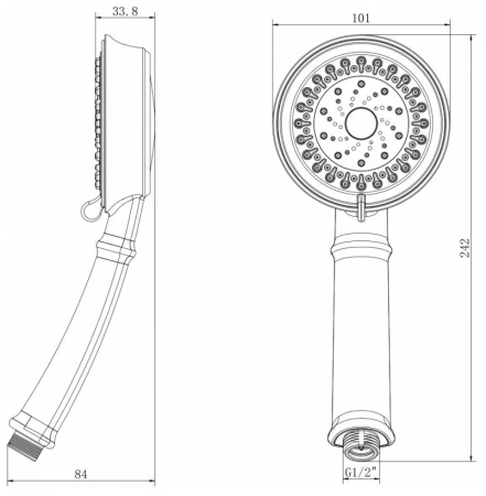 Лейка душевая Lemark, 3-функциональная (LM8118C)