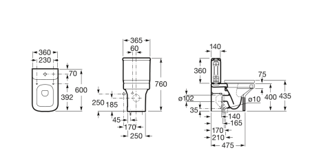 Унитаз напольный  Roca Dama-N  34278W000