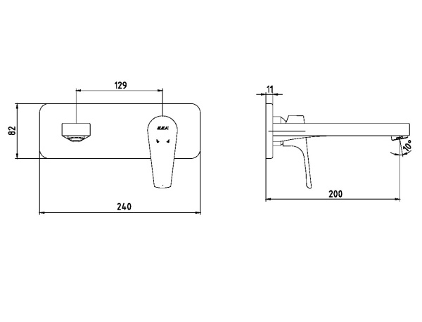 Смеситель для раковины E.C.A. Niobe 102167613EX-K