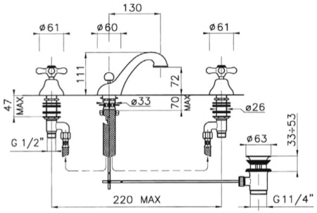 Смеситель Nicolazzi Nuova Brenta 2508BZ
