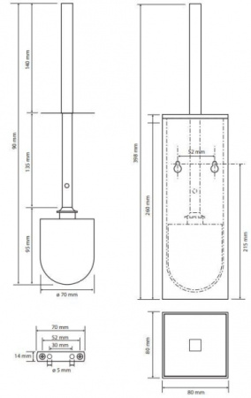 Туалетный ершик Bemeta White 102913094