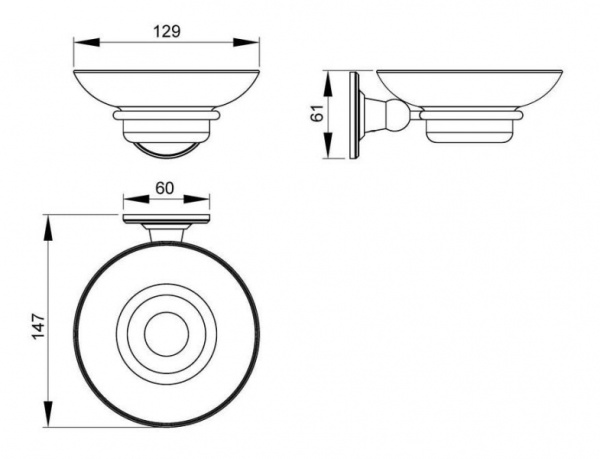 Мыльница стекло Timo Nelson 160021/02
