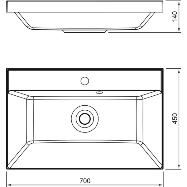 Раковина встраиваемая сверху (70х45) Style Line Asti СС-00002472 жасмин