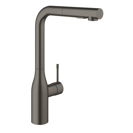Смеситель для мойки выдвижной L-излив Essence Grohe 30504 AL0 (30504AL0) темный графит, матовый