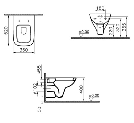 Унитаз VITRA  S20 5507B003-6066