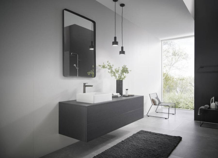 Смеситель для раковины без донного клапана Hansgrohe Talis E 71717340 шлифованный черный хром