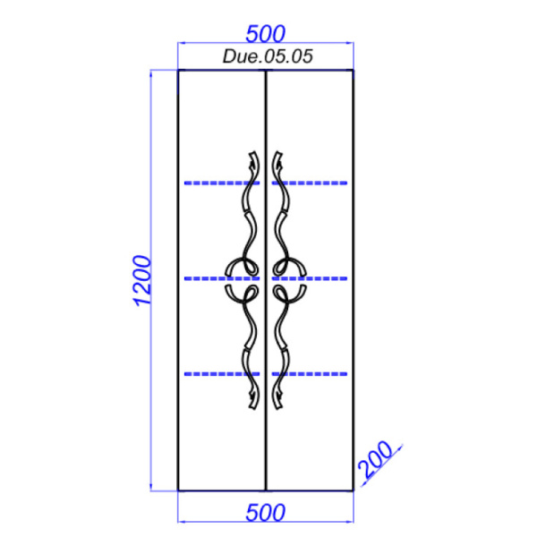 Пенал Clarberg Due amanti 50 DUE0505BLK