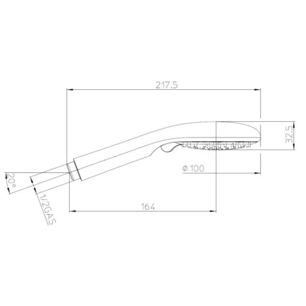Ручной душ Bossini Syncronia B00805.030 хром