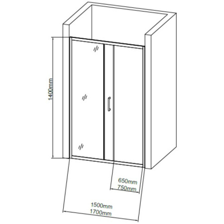 Шторка для ванны Grossman GR-150/2