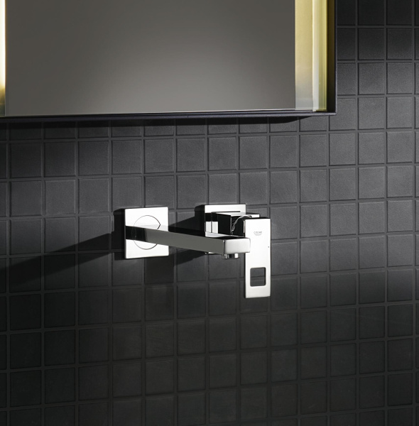 Смеситель для раковины на два отверстия Grohe Eurocube 19895 000 (19895000) хром