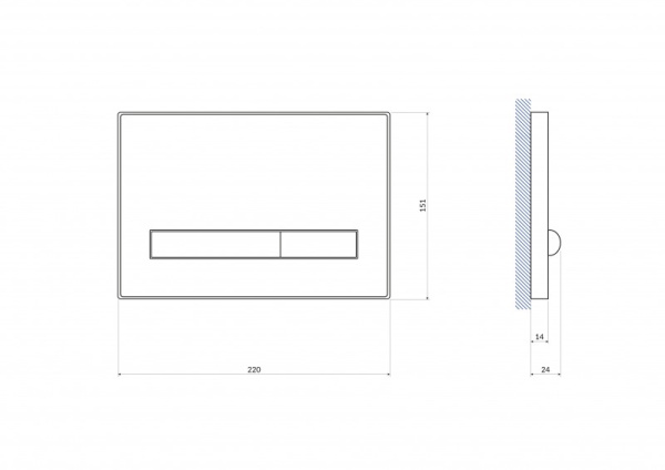 Кнопка Cersanit PILOT белая глянцевая стекло P-BU-PIL/Whg/Gl