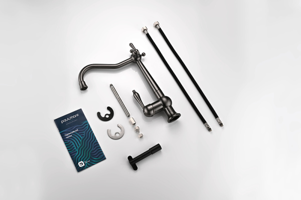 Смеситель для кухни с подключением к фильтру  Paulmark  Retro Re213226-GM