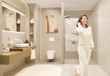 Смеситель для раковины встраиваемый Hansgrohe Tecturis S 73350700 белый матовый