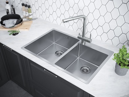 Кухонная мойка Paulmark Berman PM517851-BS брашированная нерж.сталь