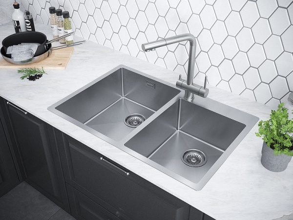 Кухонная мойка Paulmark Berman PM517851-BS брашированная нерж.сталь