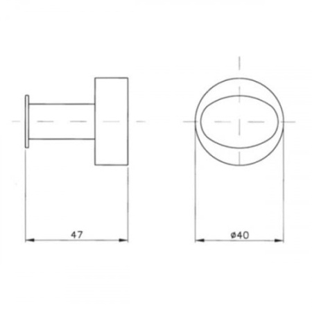 Крючок Nicolazzi Minimale 1481MNS, матовый никель