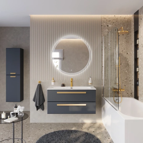 Тумба под раковину Cezares ECO-CER-N-1000-2C-SO-GR-P Grafito без ручек