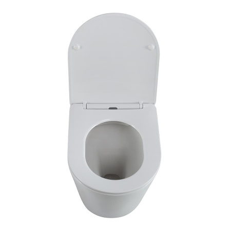 Унитаз приставной безободковый BelBagno FLAY-R BB1003CBR/SC с сиденьем микролифт