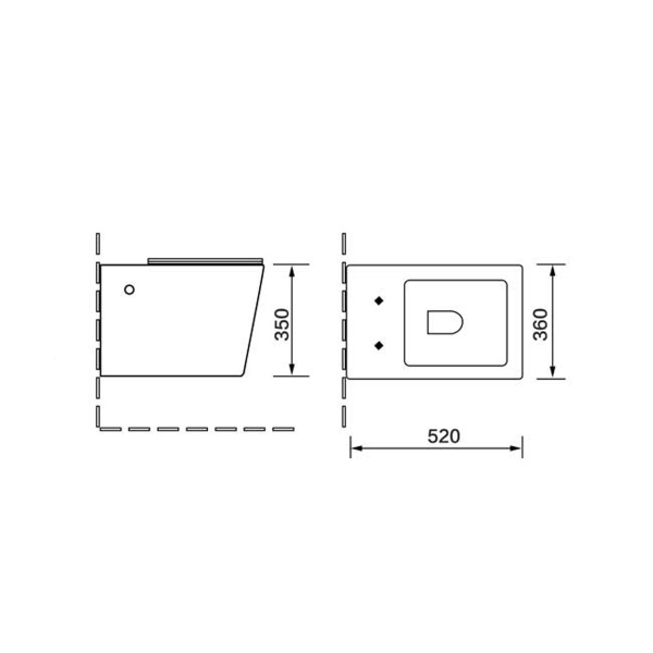 Унитаз подвесной Vincea Q-Line VT1-12MB безободковый