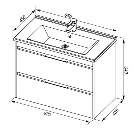 Раковина (100х47) BelBagno Atria 9100-KL