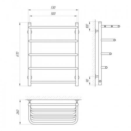 Полотенцесушитель Laris Стандарт П5