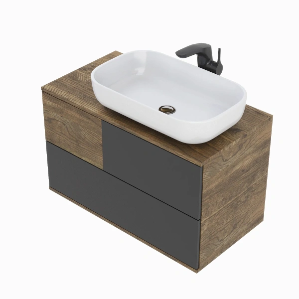 Тумба с раковиной Aquaton Терра 85 1A2472K2TEKA0