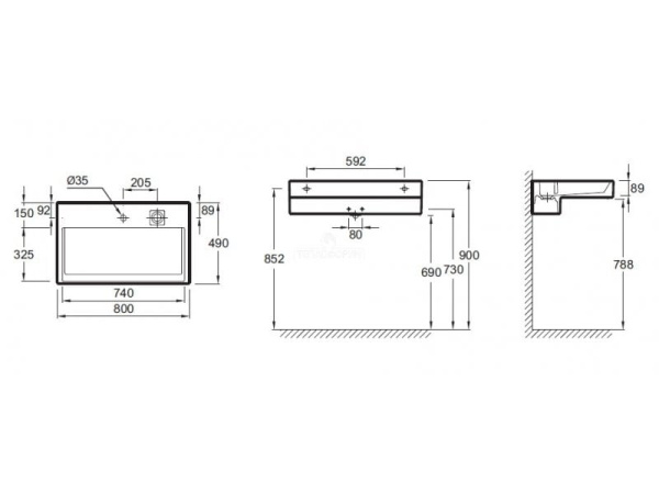 Раковина Jacob Delafon Terrace EXD9112-00