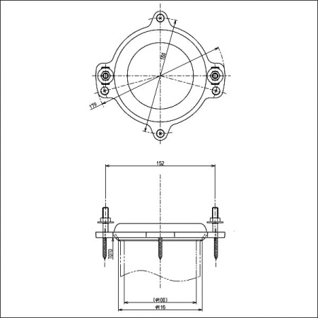 Фланец для унитаза Toto T53WR100