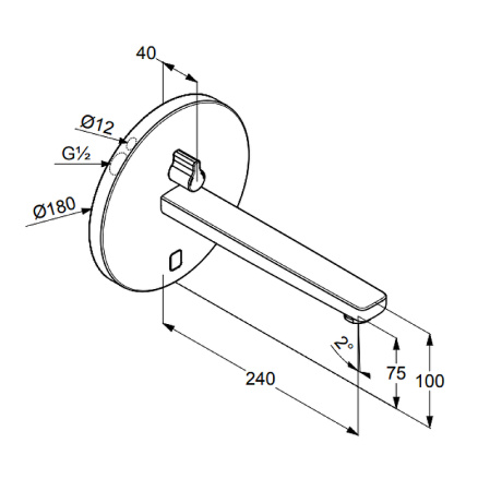 Смеситель для раковины электронный Kludi Zenta 3840105