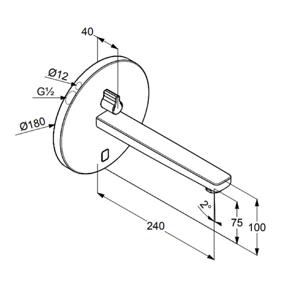 Смеситель для раковины электронный Kludi Zenta 3840105