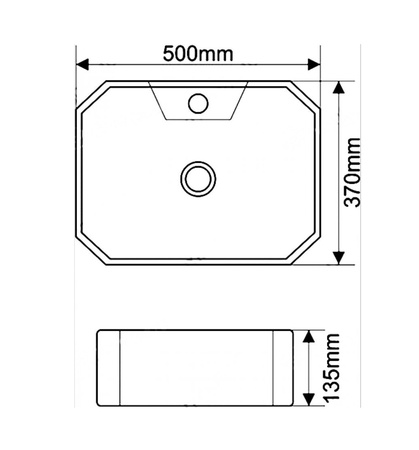 Раковина накладная (50х37) SantiLine SL-1083