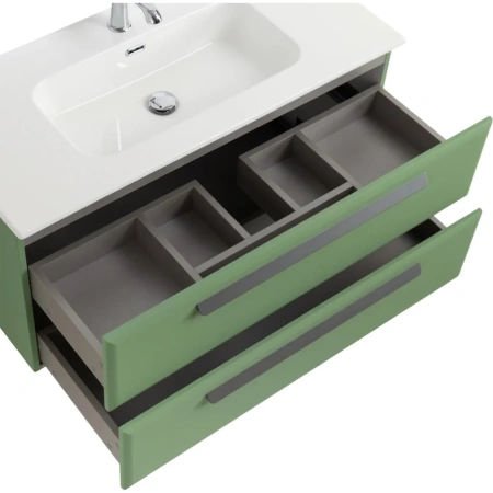 Тумба под раковину Cezares ECO-CER-N-1000-2C-SO-PS-P Фисташковый Софт без ручек