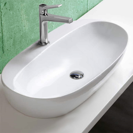 Раковина накладная (70х42) Azzurra Elegance ELLA070420CMBI/(ECI70M bi)*1