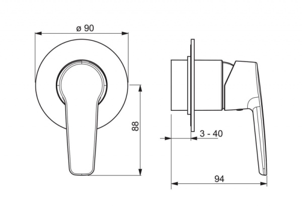 Панель смесителя Oras Saga 3989 Панель смесителя Oras Saga 3989