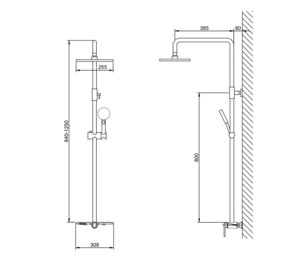 Душевая система Bronze de Luxe icon 80112CB Душевая система Bronze de Luxe icon 80112CB