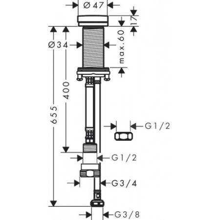 Запорный вентиль Hansgrohe Talis F21 72841670, матовый черный