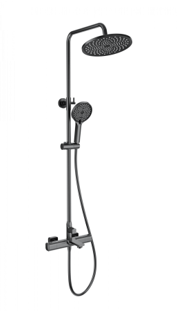 Душевая система с термостатом WONZON & WOGHAND SOLID, темный графит WW-C3011-A-BGG