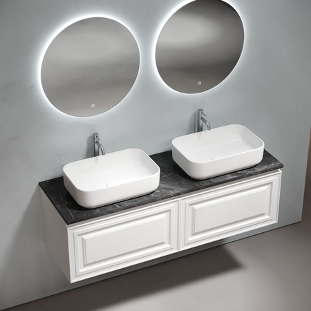 Столешница для ванной комнаты  SANCOS Black Sky 1400х460 c отверстием под смеситель, TT140A1X