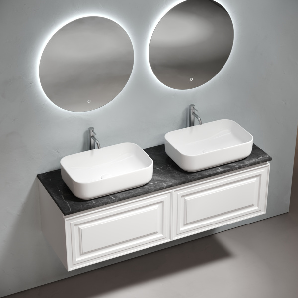 Столешница для ванной комнаты  SANCOS Black Sky 1400х460 c отверстием под смеситель, TT140A1X