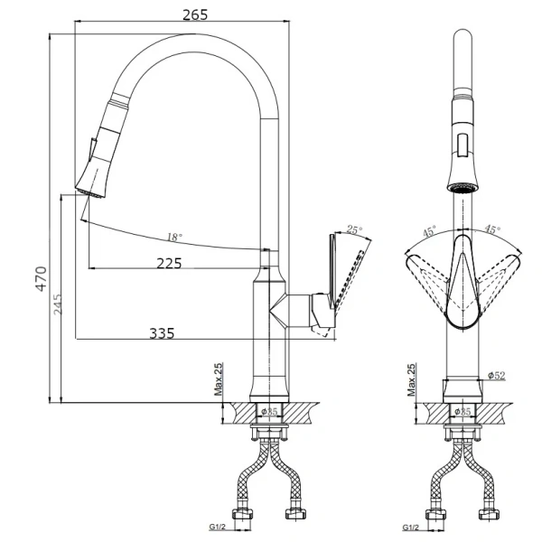 Смеситель для кухни RUSH Denis DN0335-23 Смеситель для кухни RUSH Denis DN0335-23
