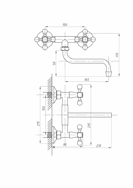 Смеситель для кухни ПСМ-Профсан  СТАНДАРТ-Б PSM-108-89