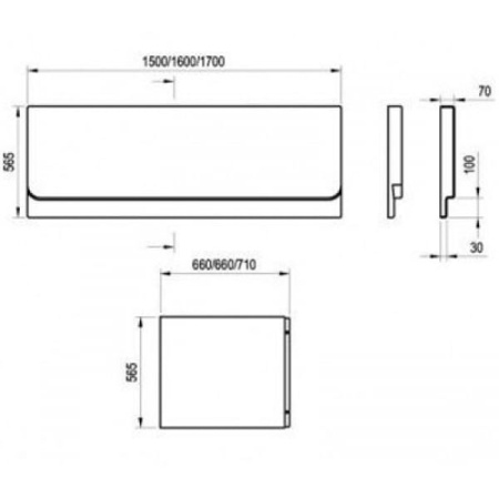 Панель для ванны Ravak Chrome 150 CZ72100A00